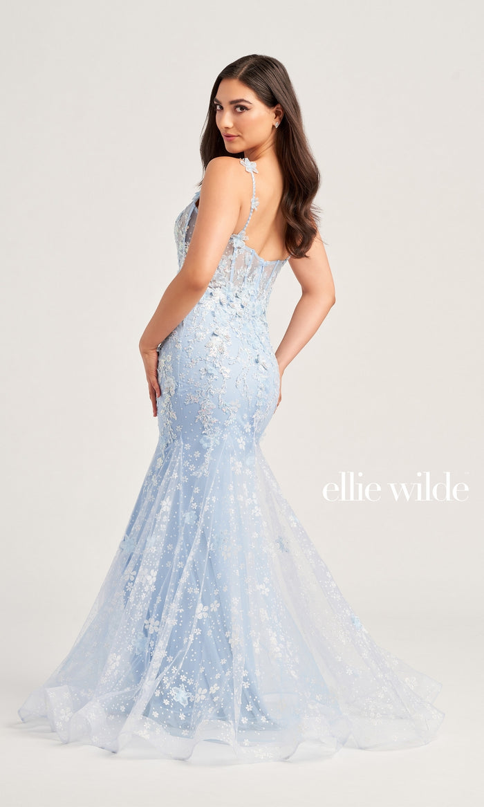 Ellie Wilde Long Butterfly Prom Dress EW35241