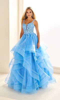 prom dresses ellie wilde Long Glitter Prom Ball Gown: Ellie Wilde EW36035 Bluebell / 00