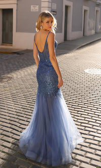 Nox Anabel Bead and Sequin Mermaid Prom Dress F1467