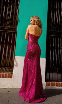 Nox Anabel V-Neck Strapless Sequin Prom Dress F1470