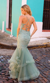 Lace-Up-Back Long Mermaid Prom Dress G1368