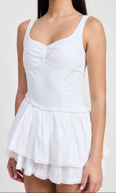 flapper dress 1920s Sleeveless Simple Short Casual Cotton Summer Dress Black / Large