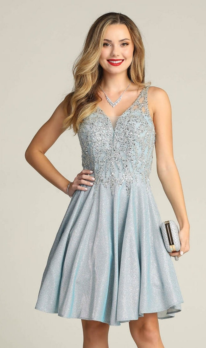 Shining Gold Thin Straps Glitter Waist Pleated Short Birthday Dress Homecoming Dress cc4628 main image 1