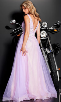 JVN by Jovani Long Lavender Prom Ball Gown