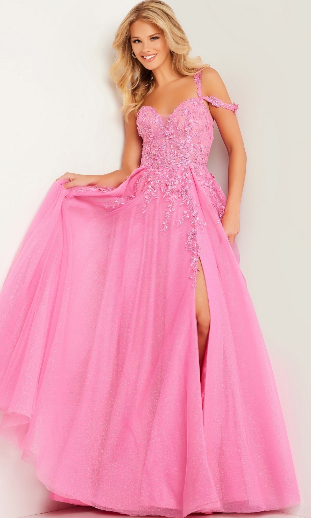 JVN by Jovani Long Tulle Prom Ball Gown JVN25826