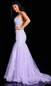 Embroidered Prom Mermaid Dress JVN37487