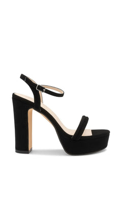 Natalia Black Platform Prom Shoes (Touch Ups 4706) with a high block heel, a double-strap toe, and an adjustable ankle strap.