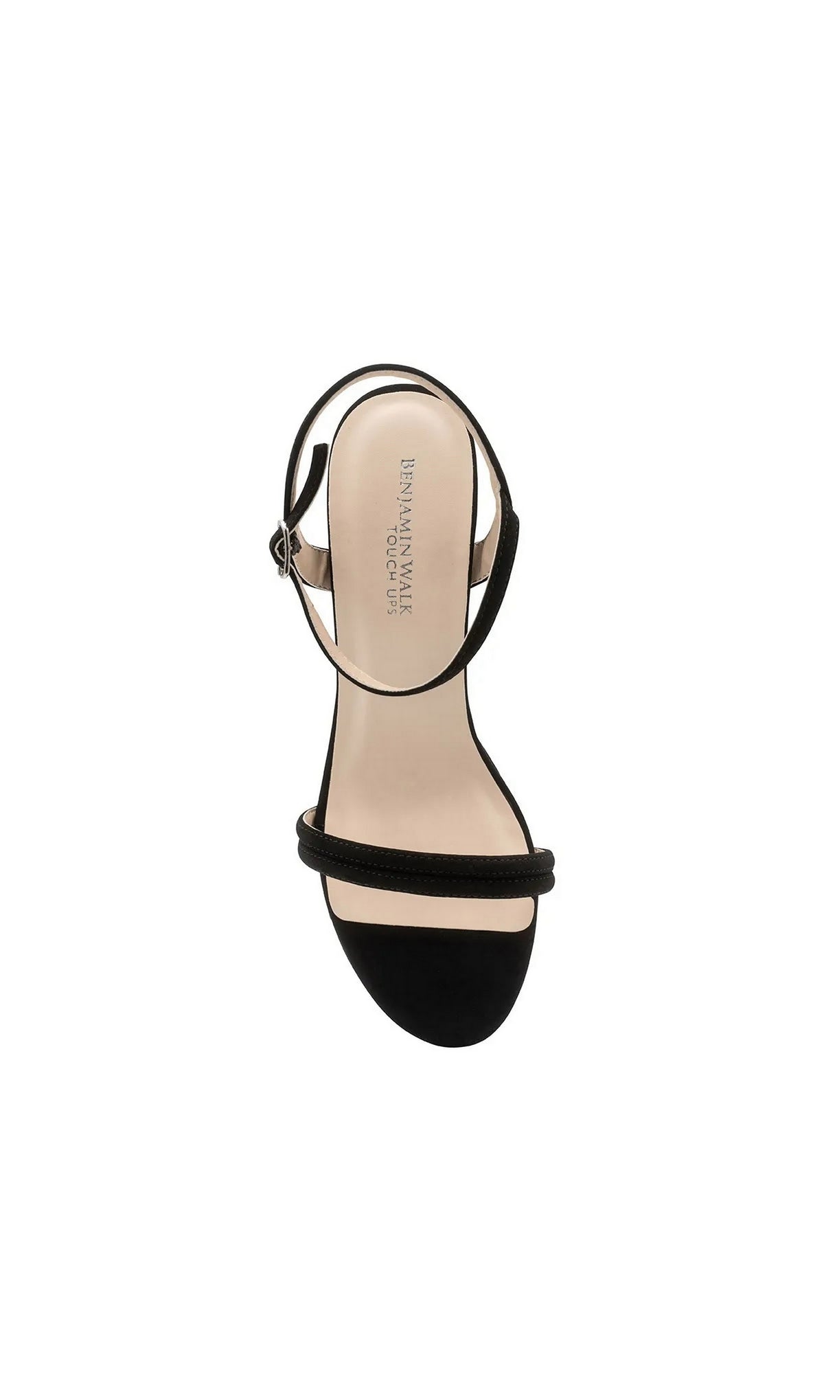Natalia Black Platform Prom Shoes: Touch Ups 4706, black block heel ankle-strap sandals with a thin toe strap.