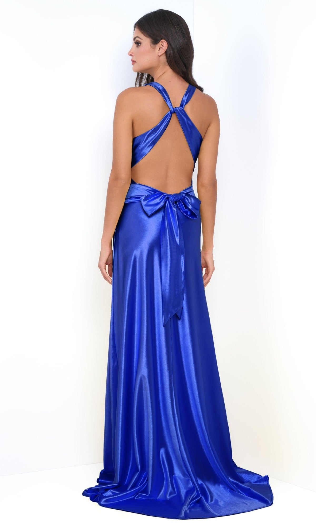 Sleeveless Satin Long Prom Dress: Odette by Velvi