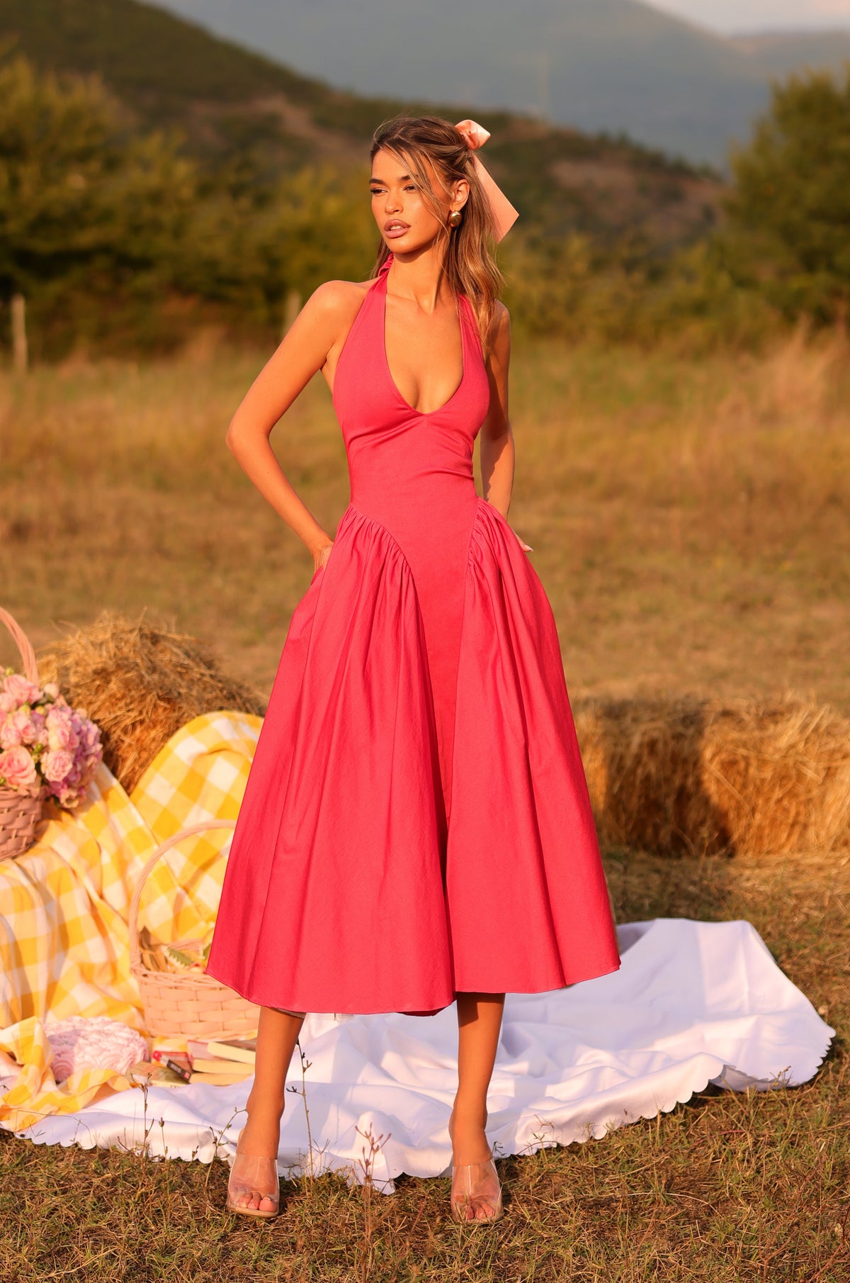 red dress summer Petite Studio's Lorraine in Floral its also crafted for comfort and versatility Red Hot Summer Style -
