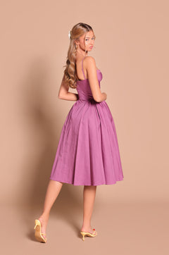 purple flowy midi dress Ellie Dusty Purple Floral Midi Dress main image 1