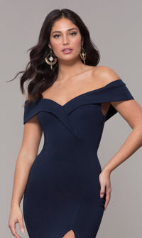 Classic Off-the-Shoulder Formal Prom Dress 8258