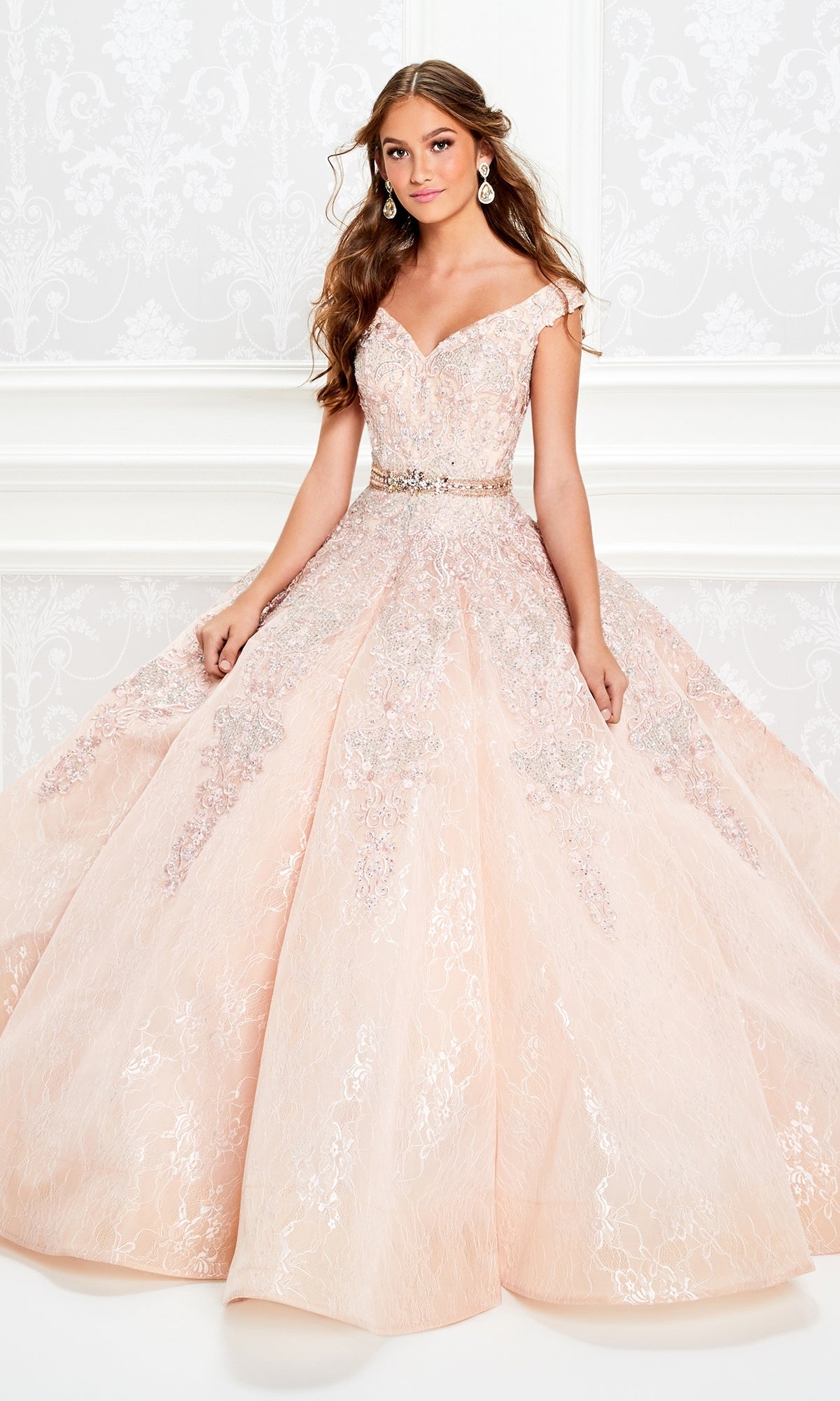 Princesa Lace Ball Gown Quinceañera Dress PR11921