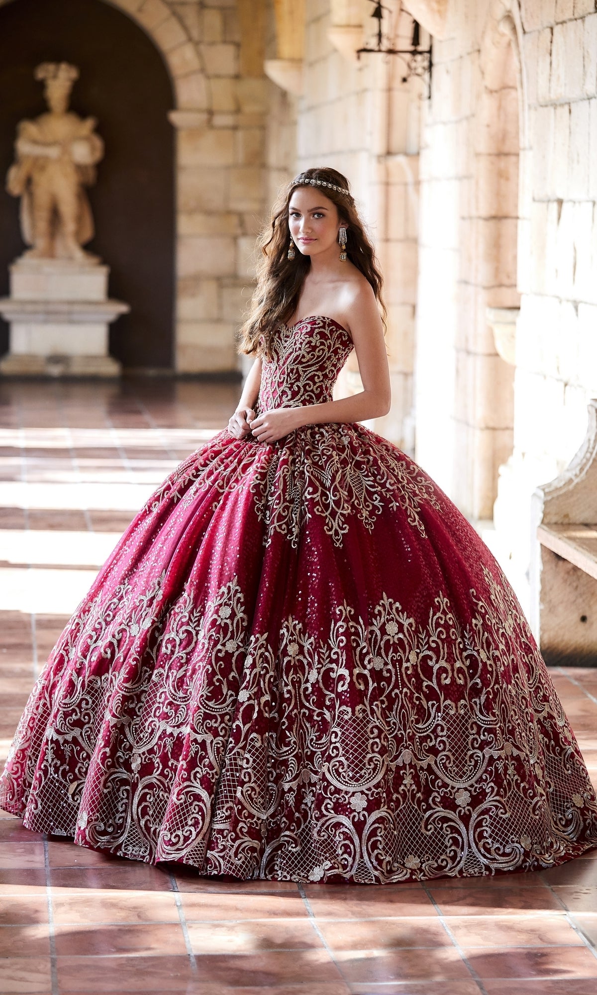 Ariana Vara Red Quinceañera Dress PR11945