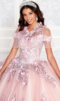 Princesa Quinceañera Dress PR12263 with 3-D Flowers