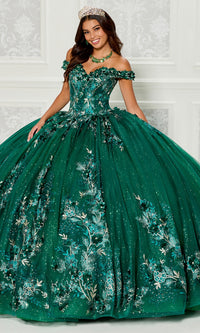 Princesa Quinceañera Dress PR12263 with 3-D Flowers