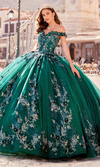 Princesa Quinceañera Dress PR12263 with 3-D Flowers