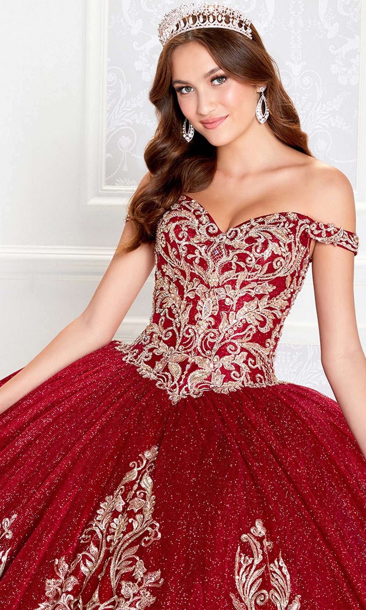 PR12264 Princesa Quince Dress with Glitter Tulle