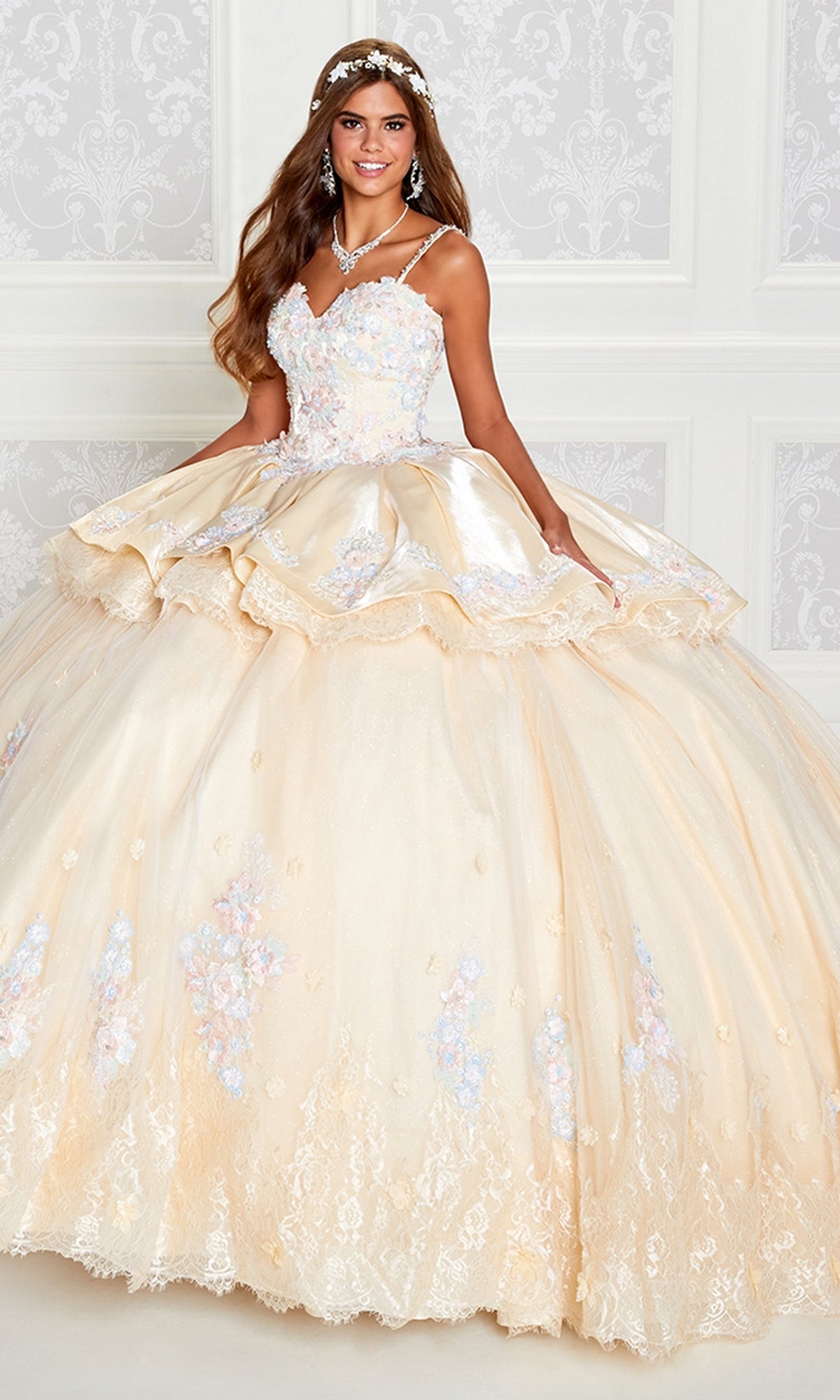 PR12272 Princesa Quince Dress with Removable Skirt