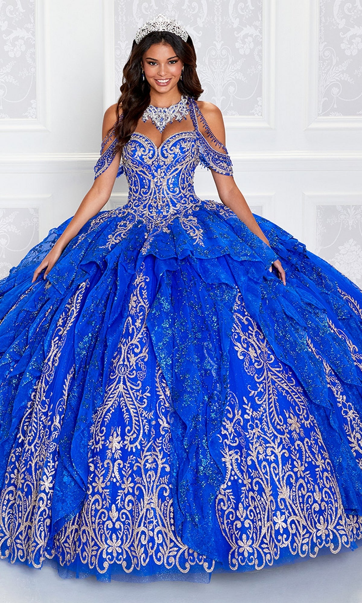 Princesa PR12274 Quinceañera Dress with Glitter