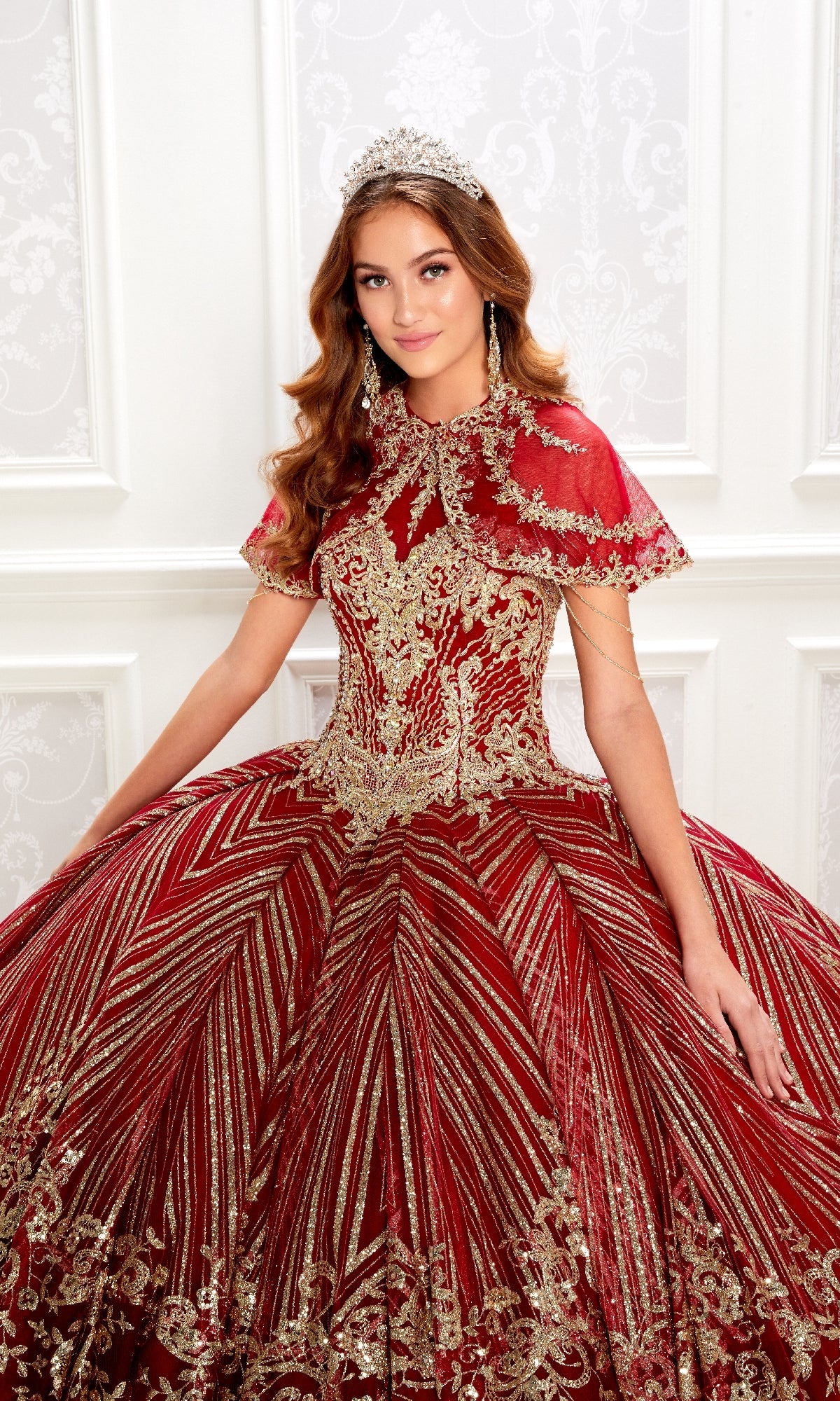 green emerald velvet dress Wine Red Quinceanera Dress: Princesa PR22034 Wine/Gold / 00
