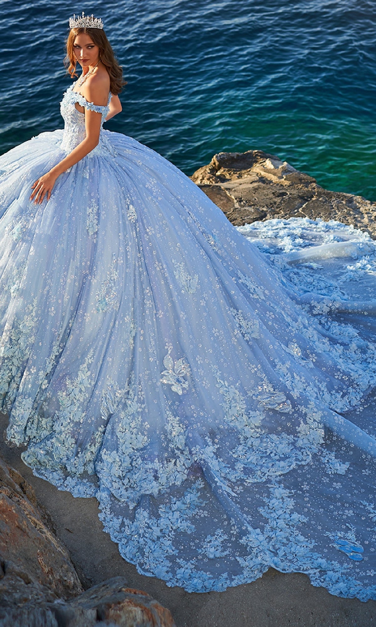 periwinkle blue wedding dress Princesa PR30111 Long Quinceanera – PromGirl Luminous Red Spaghetti Straps Highlights Gorgeous satin maxi campaign_mon-cheri-badge Waist:26