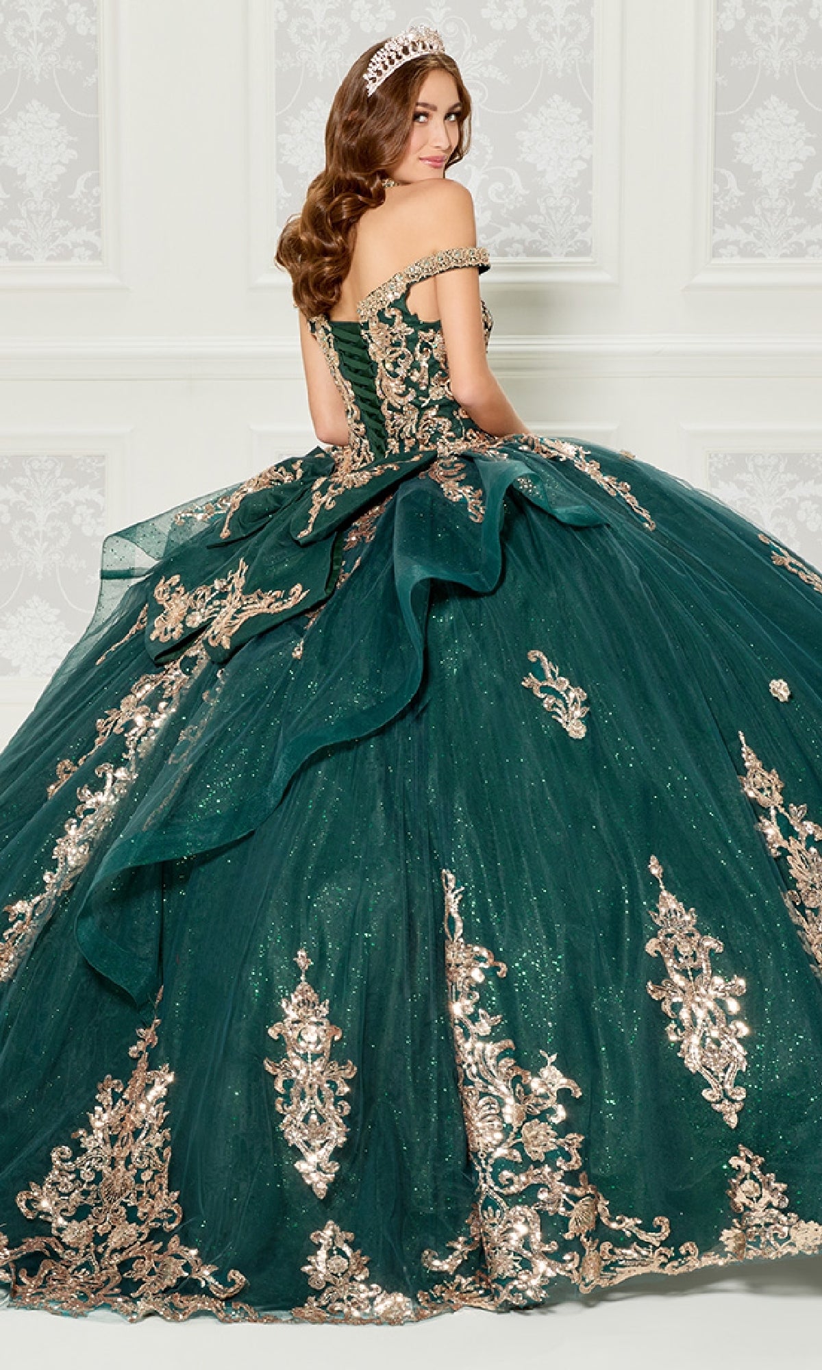 Quinceanera Dress PR30112 By Princesa Forest/Gold / 00 Quinceanera Dress PR30112 By Princesa Forest/Gold / 00