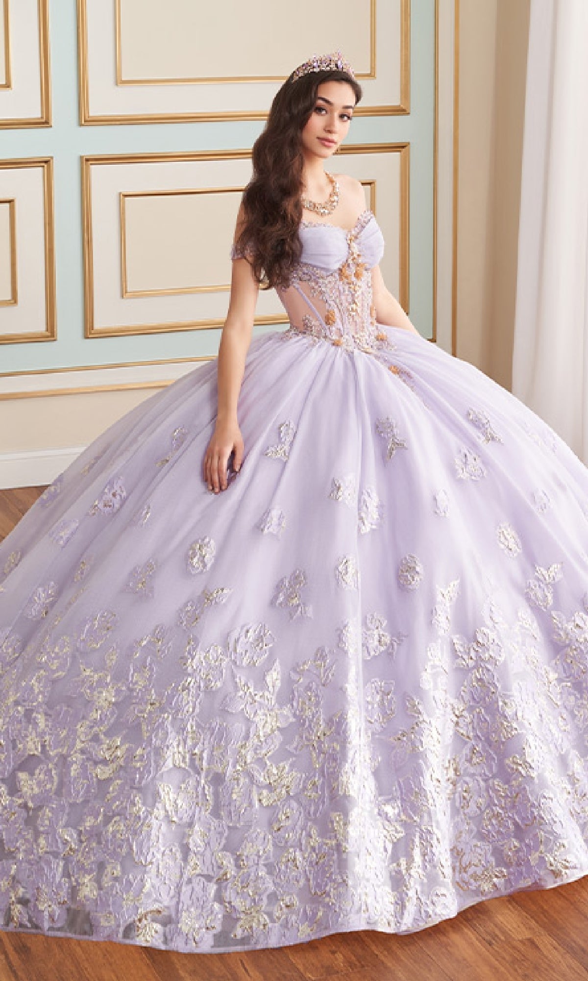 green emerald velvet dress Lavender Spaghetti Straps Sheath Satin Pleated Formal Prom Dresses with Ruffles, Gold / 4 main image 0