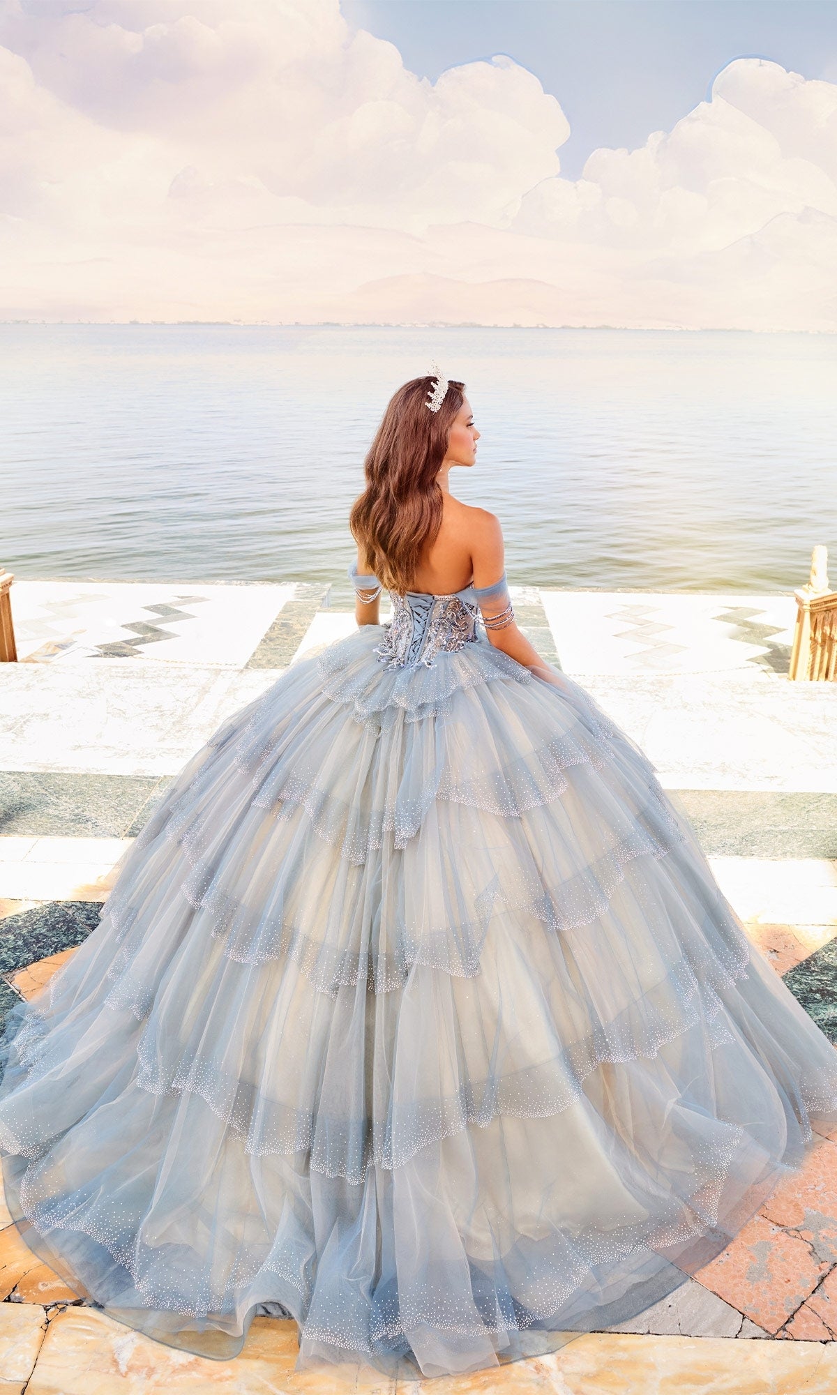 Quinceanera Dress PR30160 By Princesa Black/Champagne / 00