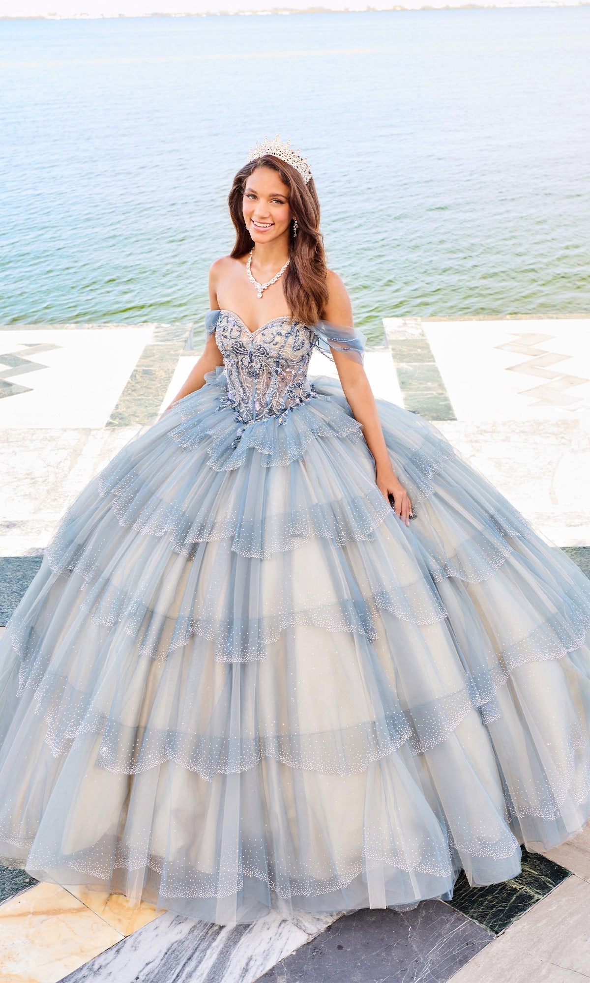 Princesa PR30160 Long Quinceanera Dress PromGirl
