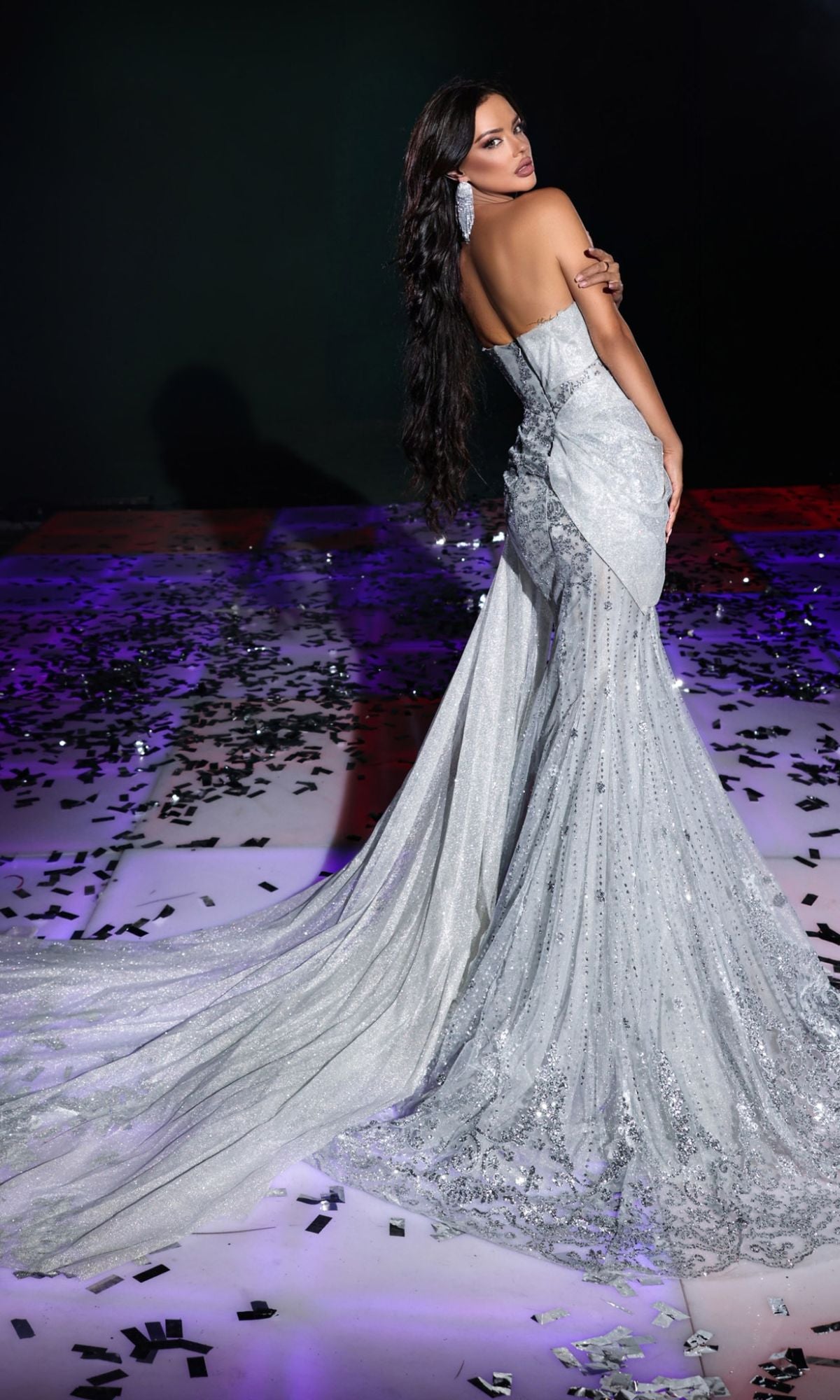 Silver Portia & Scarlett Evening Gown PS23928
