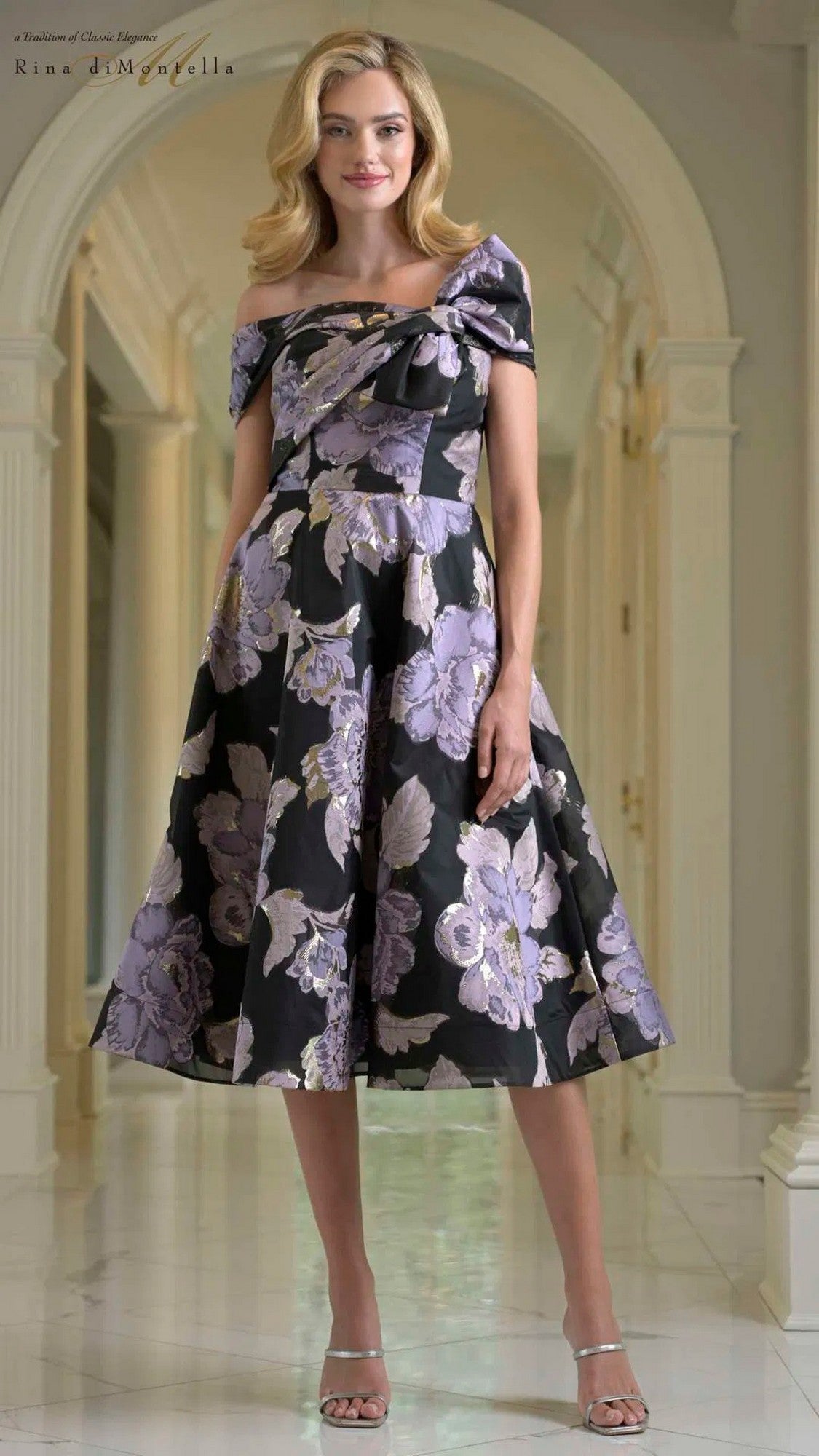 lavender semi formal dress Rina Di Montella RD210 Semi-Formal Knee-Length Black / 16 resortwear The Best Brands For Great for any cup Size:8 Medium