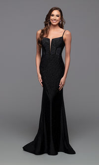 PromGirl RX5028 Long Jersey Prom Dress