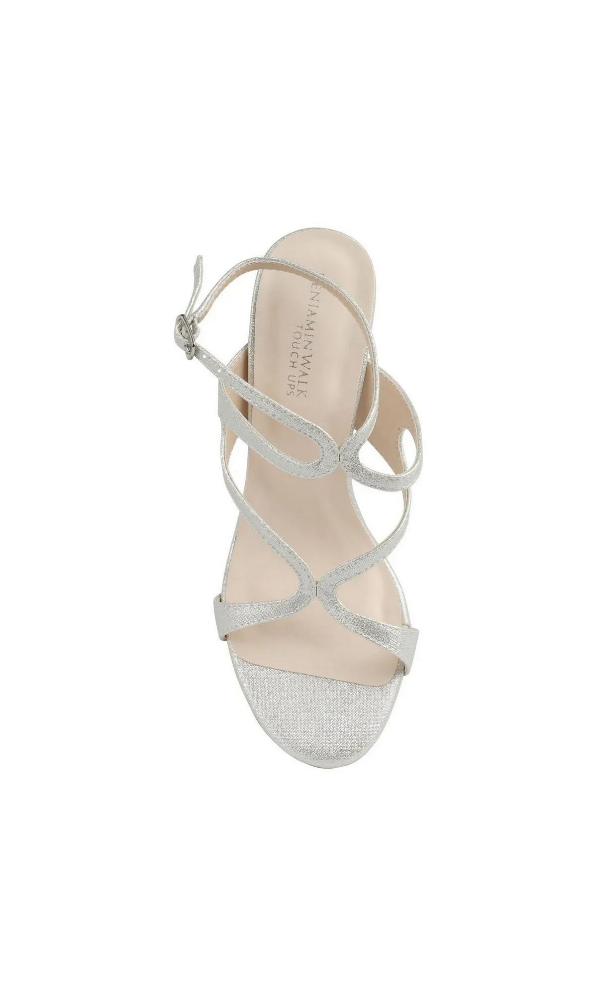 Shiloh Silver Prom Shoes: Touch Ups 4719 are silver strappy block heel shoes with an ankle strap.