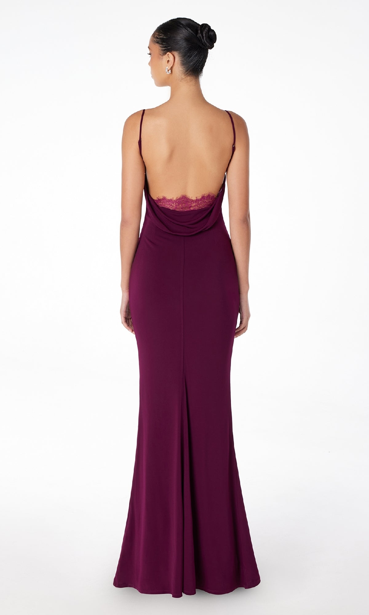 Cowl Open-Back Long Prom Dress: Astee T2008