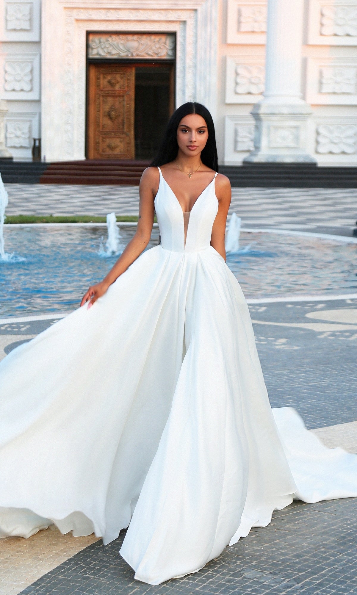 Off-White Mikado Prom Ball Gown: Tina Holly TF002
