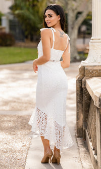 Tahlia High-Low White Graduation Dress