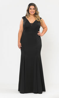Classic Sleeveless Plus-Size Long Prom Dress W1022