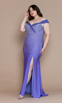 Beaded Plus-Size Long Corset Prom Dress W1120