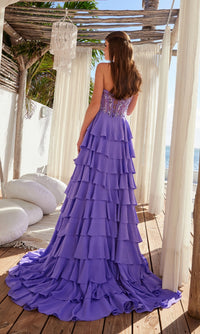 【税込?送料無料】 Dress Prom Corset Long Strapless with Skirt Ruffled 木製ラック・ウッドラック