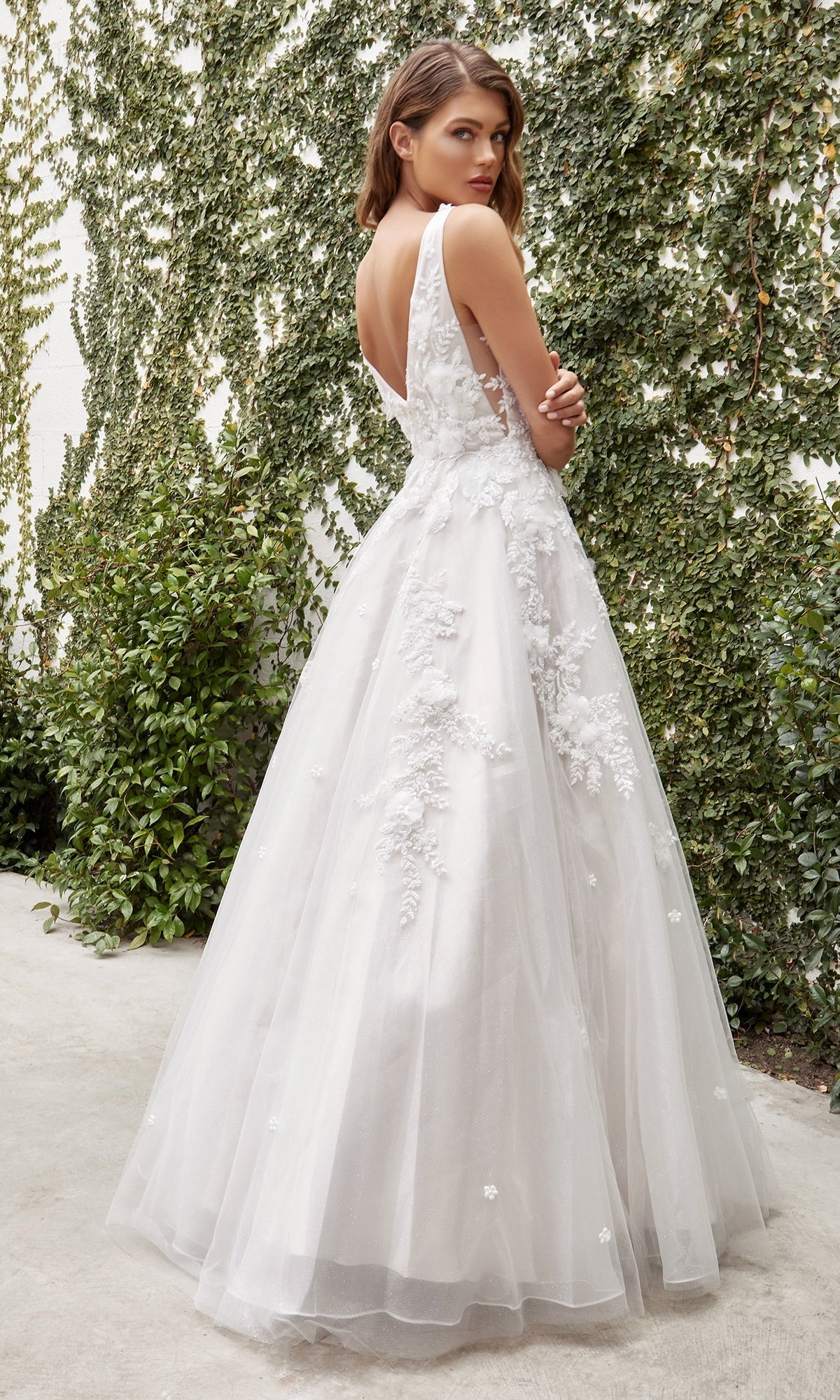 Sleeveless Embroidered Wedding Ball Gown A1028W