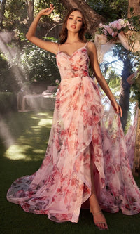 Floral Print Prom Dress A1290 by Andrea and Leo