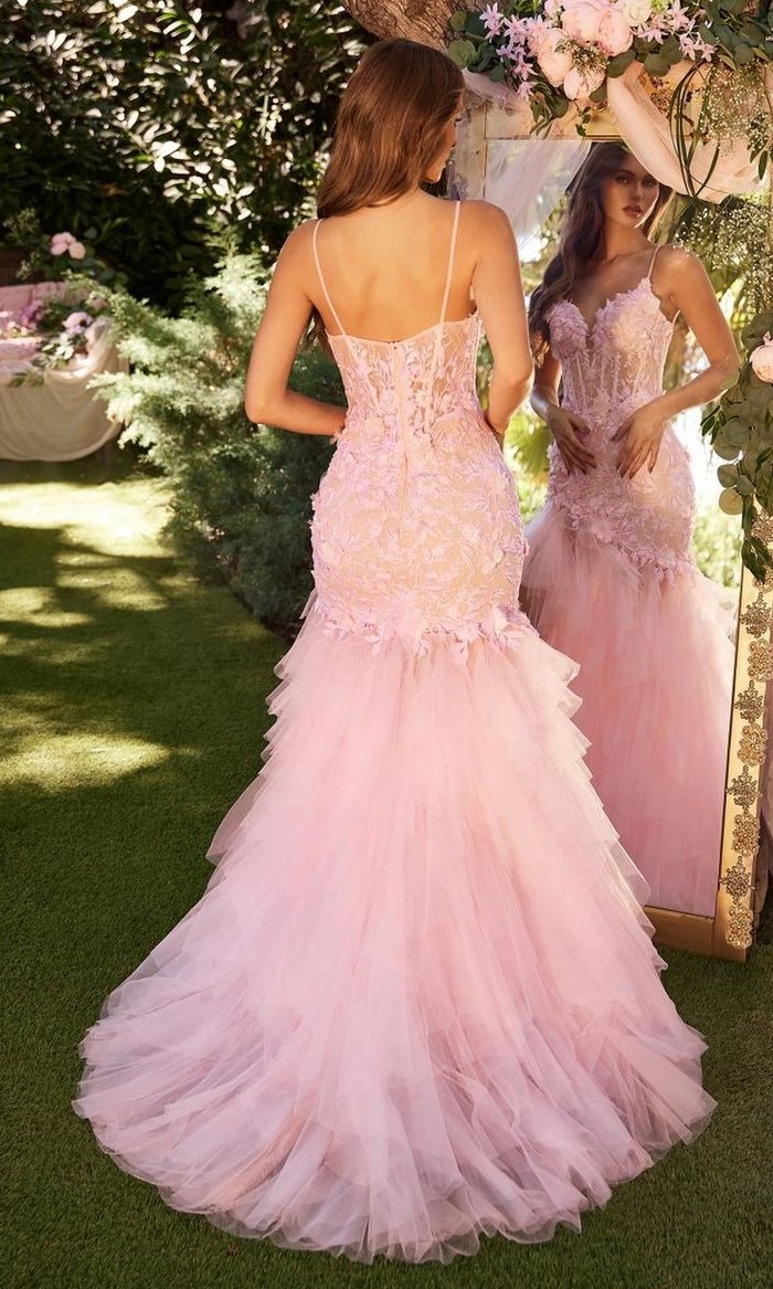 Pastel Pink Mermaid Prom Dress A1327