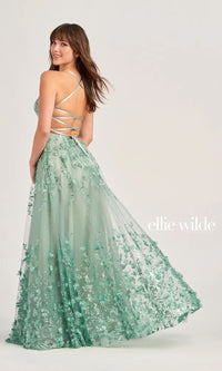 Ellie Wilde Glitter Long A-Line Prom Dress EW35240