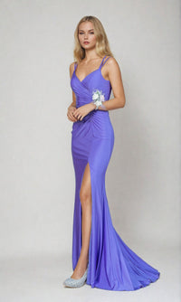 Dancing Queen-Ruched Long Mermaid Prom Gown with Corset Back
