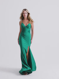 Lace-Applique Faviana Long Prom Dress 11020