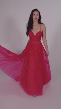 Glitter Ellie Wilde Long Prom Ball Gown EW35016