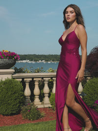 Lace-Applique Faviana Long Prom Dress 11020