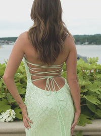 Strapless Faviana Long Glitter-Print Prom Dress