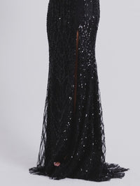Faviana Long Beaded Prom Dress 11075
